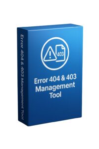 Error 404 & 403 Management Tool
